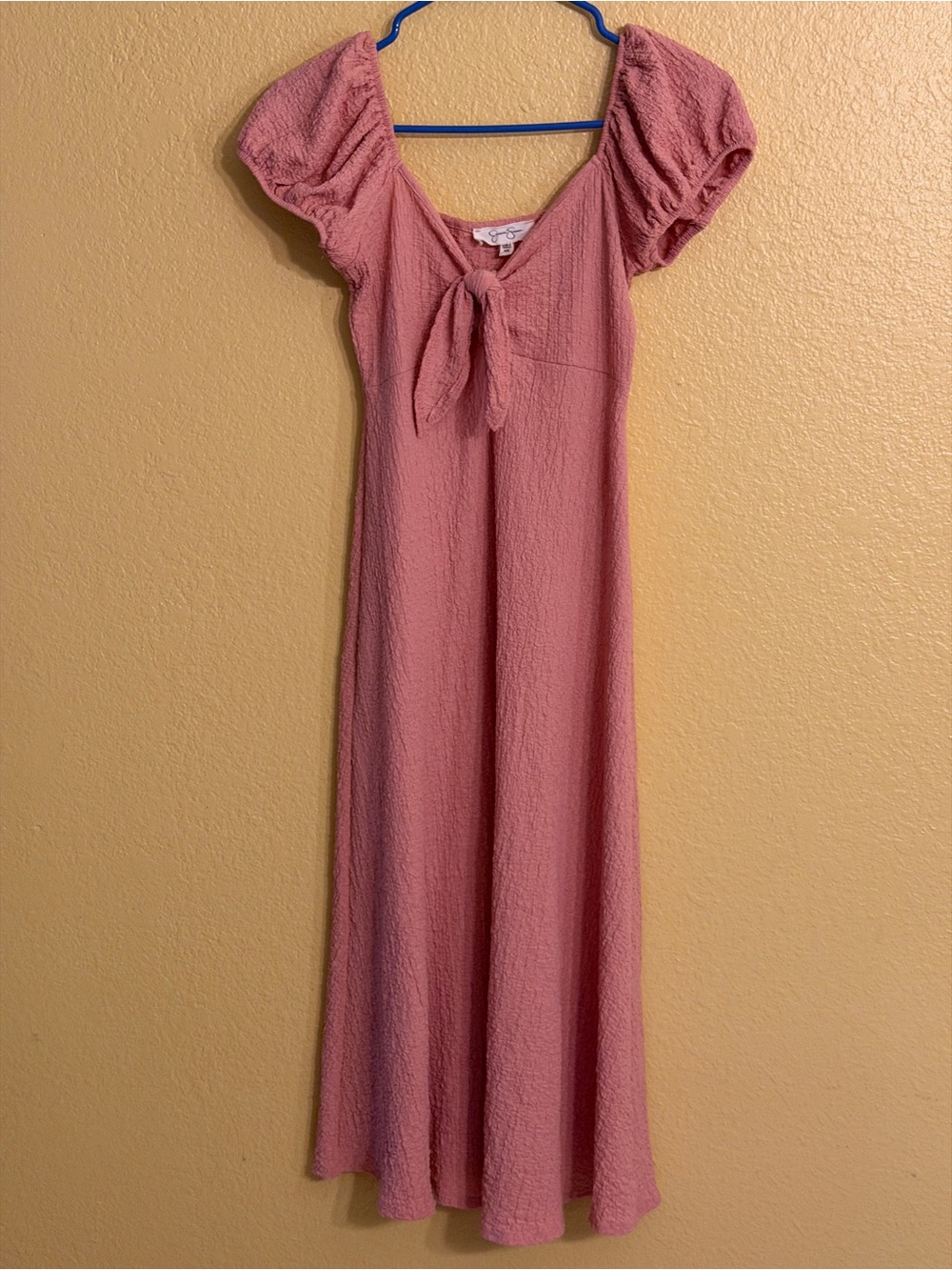 Jessica Simpson Mauve Pink Tie-Front Maxi Dress